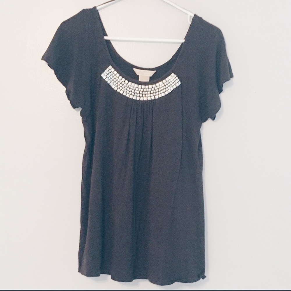 Studded Butterfly Sleeve Top